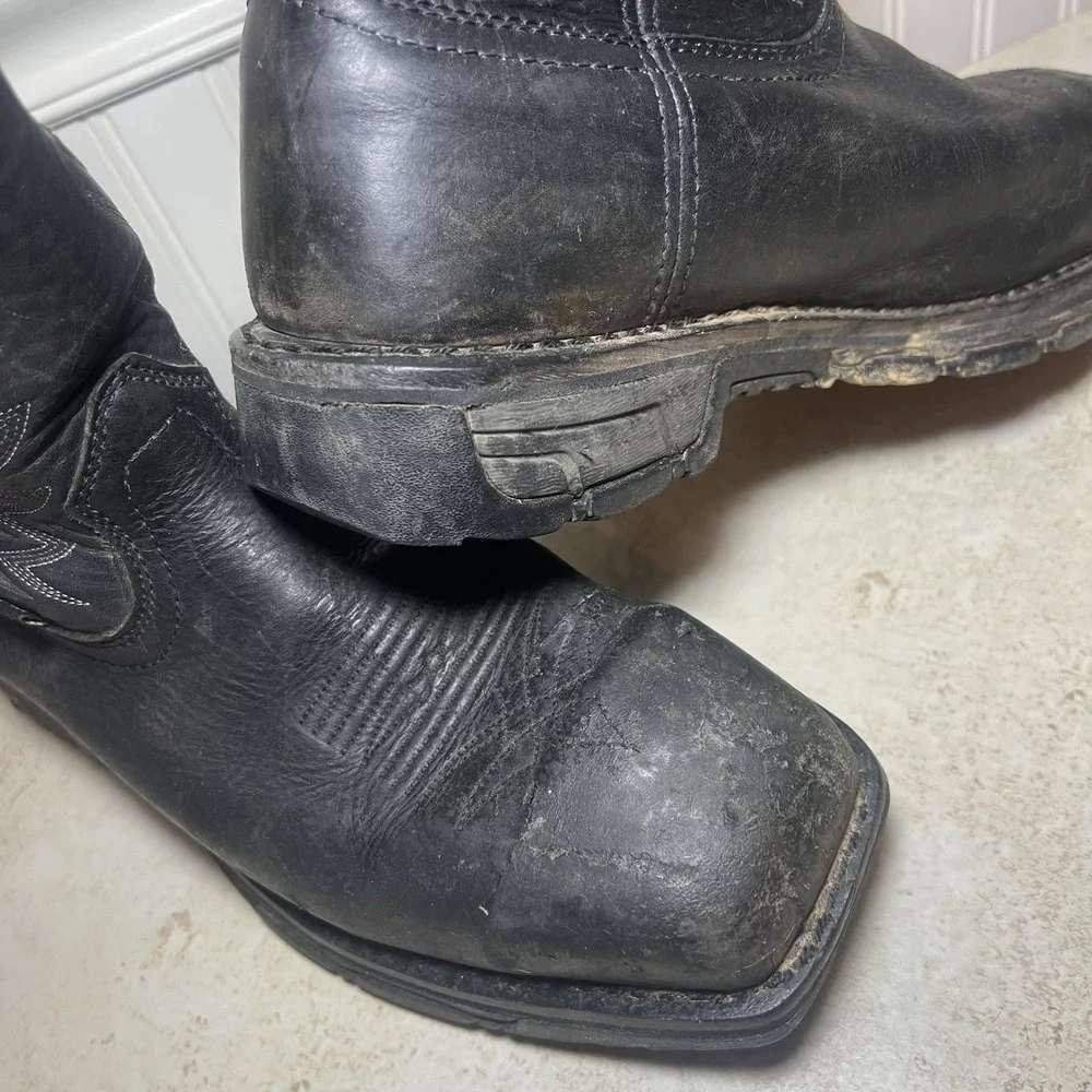 Irish Setter Red Wing Marshall 83956 Steel Toe Work Boots Mens 8.5 D Black